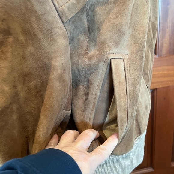 Cresco Suede Leather Bomber Jacket Vintage 60’s 70’s Retro - Picture 3 of 13